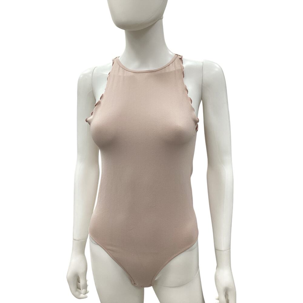 NWT Free People Bodysuit Women’s Size M/ L Sleeveless Soft Taupe Color
